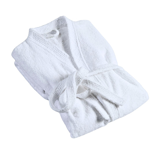 Wholesale Hotel Bathrobe Terrycloth 400 Gsm Kimono, 100% Turkish Cotton Robes White by Cottonpolis