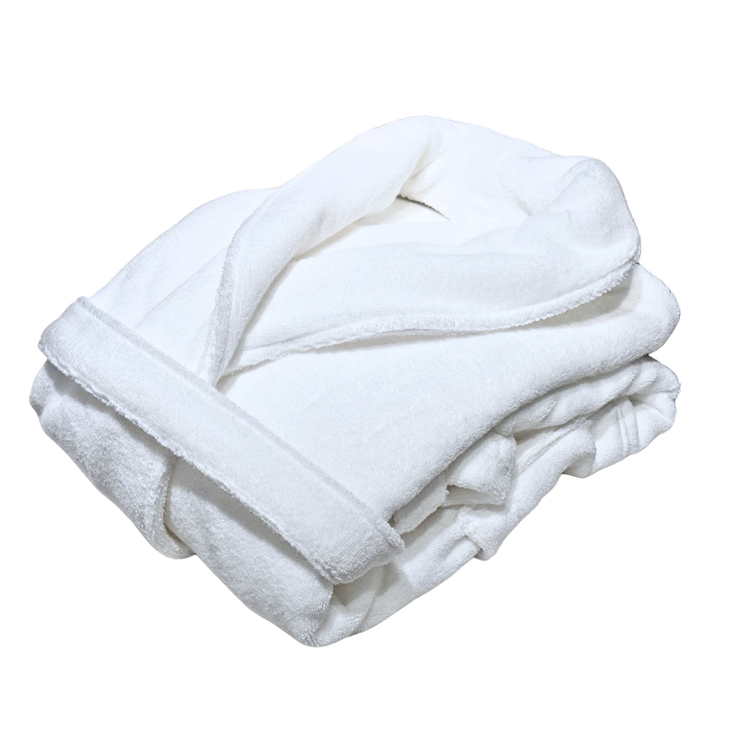 Wholesale Hotel Bathrobe Terrycloth 400 Gsm Shawl Collar, 100% Turkish Cotton Robes White by Cottonpolis