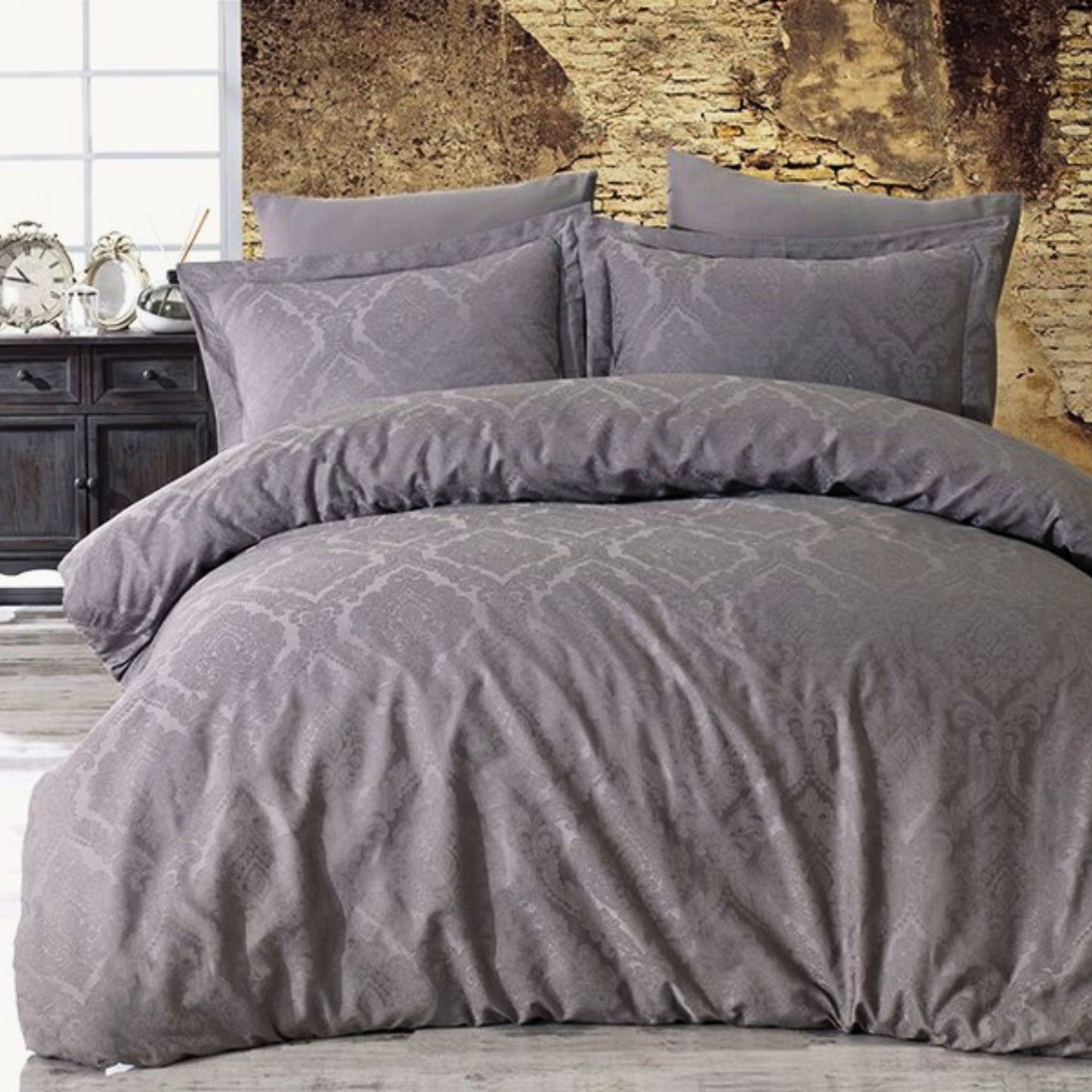 Wholesale Jacquard Duvet Cover and Sets Solid Color, 100% Turkish Cotton Bedding Sets by Cottonpolis