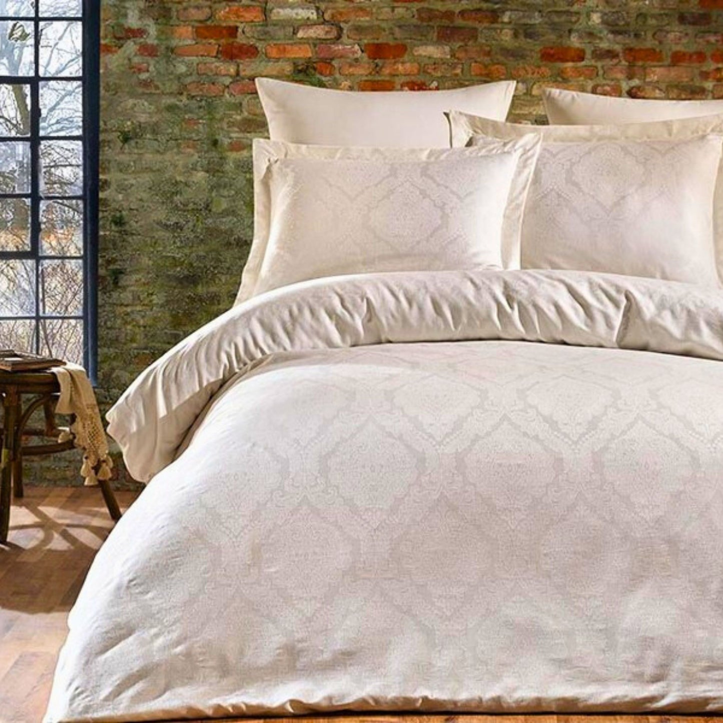 Wholesale Jacquard Duvet Cover and Sets Solid Color, 100% Turkish Cotton Bedding Sets by Cottonpolis