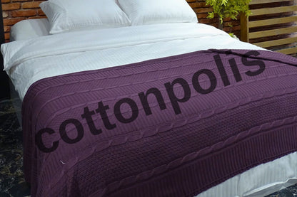 Wholesale Knitting Bedspread 100% Turkish Cotton Turkish Blankets by Cottonpolis