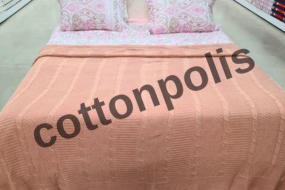 Wholesale Knitting Bedspread 100% Turkish Cotton Turkish Blankets by Cottonpolis