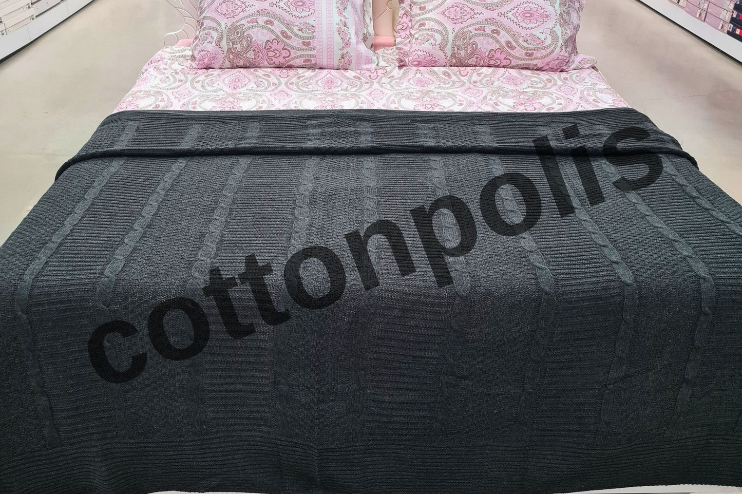 Wholesale Knitting Bedspread 100% Turkish Cotton Turkish Blankets by Cottonpolis