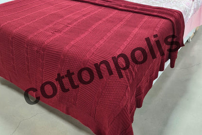 Wholesale Knitting Bedspread 100% Turkish Cotton Turkish Blankets by Cottonpolis