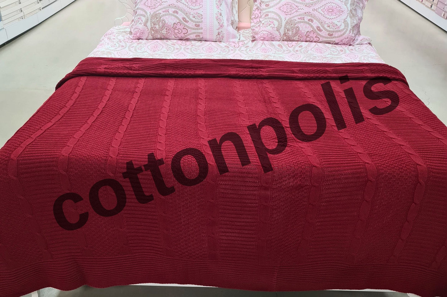 Wholesale Knitting Bedspread 100% Turkish Cotton Turkish Blankets by Cottonpolis