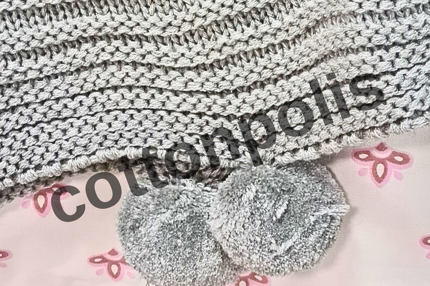 Wholesale Knitting with Pompom Bedspread 100% Turkish Cotton Turkish Blankets by Cottonpolis