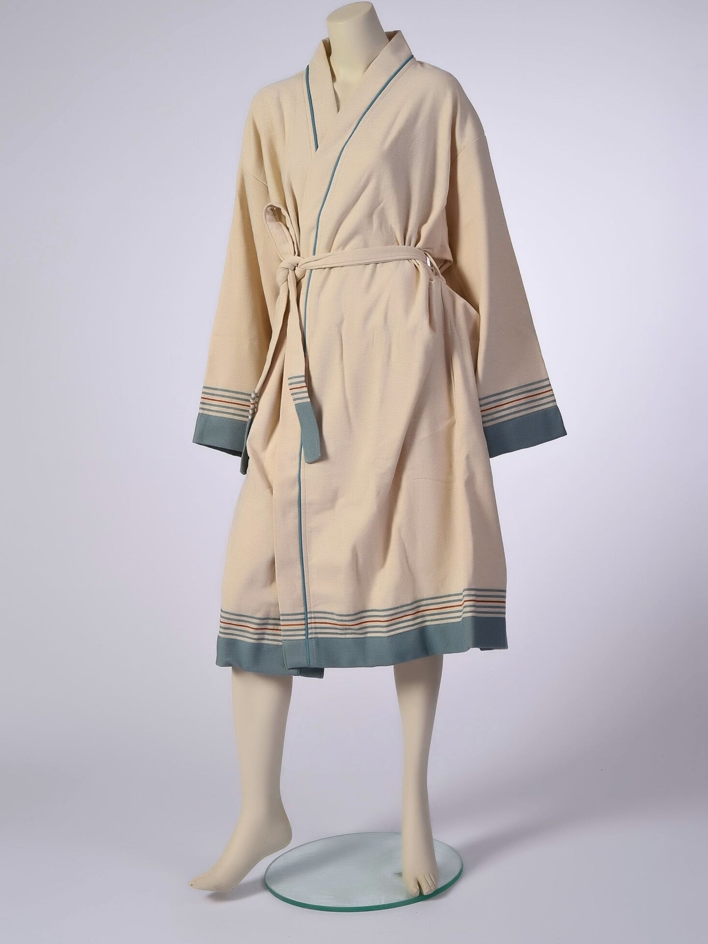 Wholesale Linen Robes Striped, Luxury Kimono Style Bathrobes by Cottonpolis