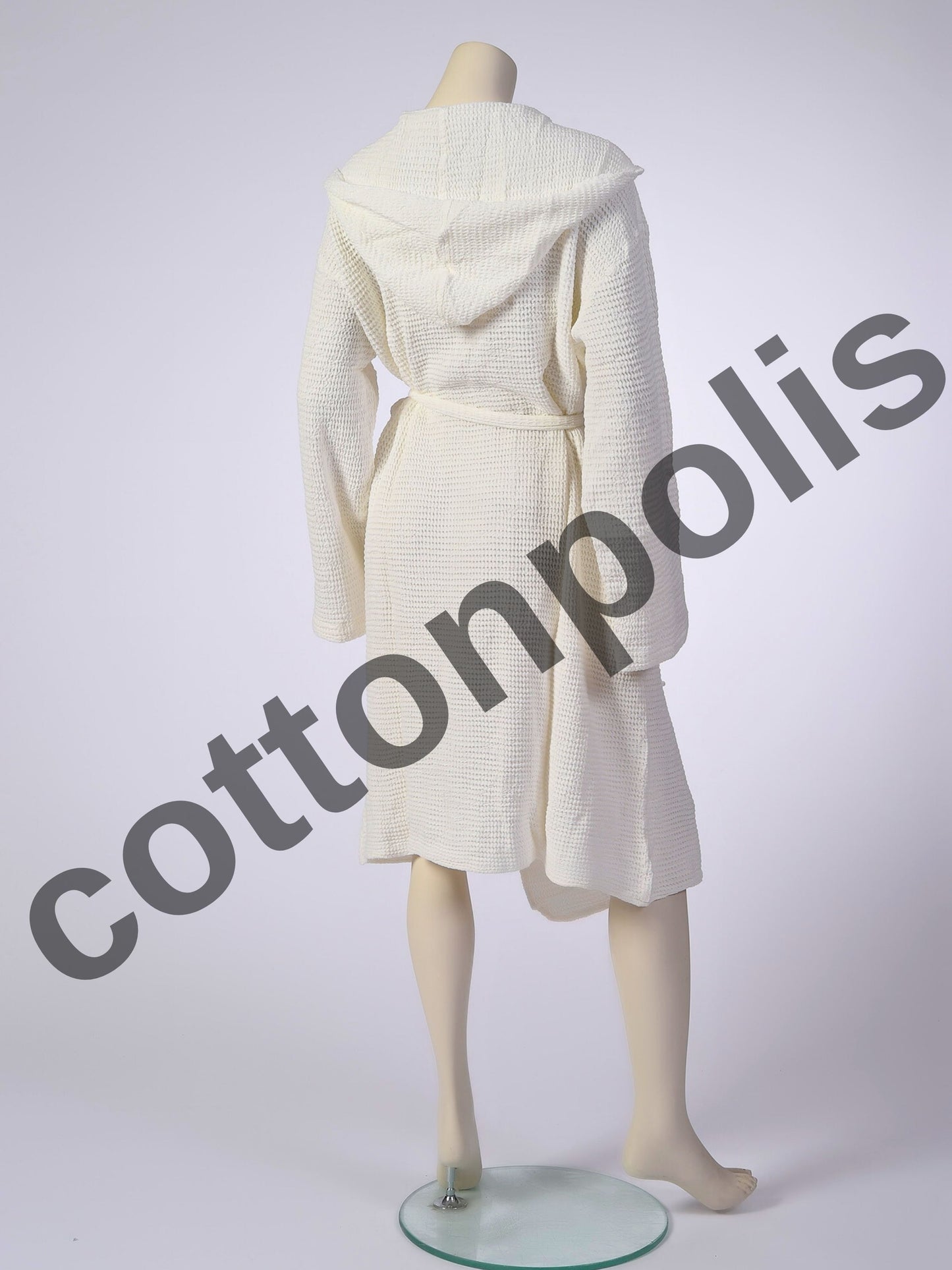 Wholesale Linen Waffle Robes with Hooded, Luxury Waffle Weave Bathrobes by Cottonpolis