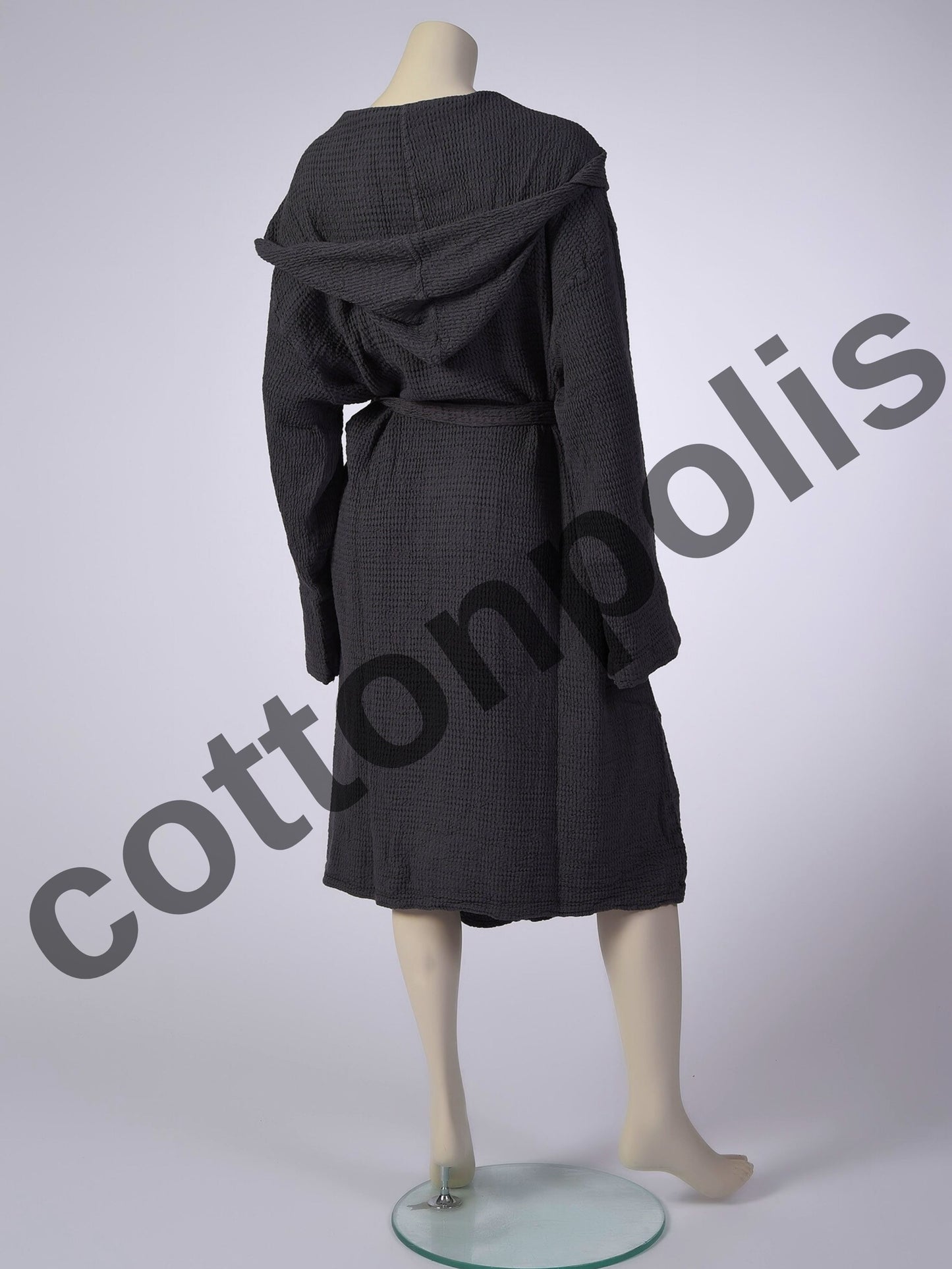 Wholesale Linen Waffle Robes with Hooded, Luxury Waffle Weave Bathrobes by Cottonpolis