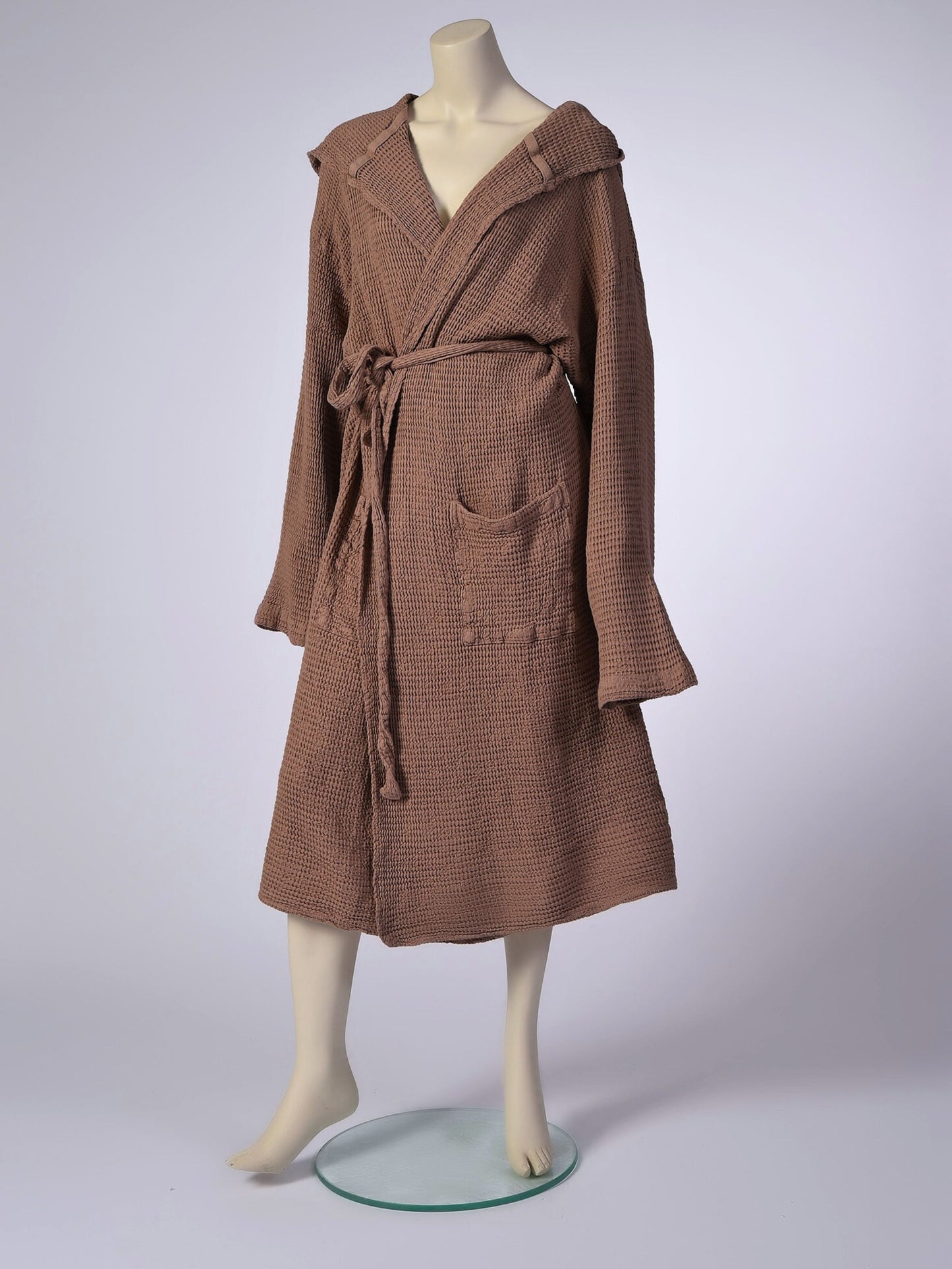 Wholesale Linen Waffle Robes with Hooded, Luxury Waffle Weave Bathrobes by Cottonpolis