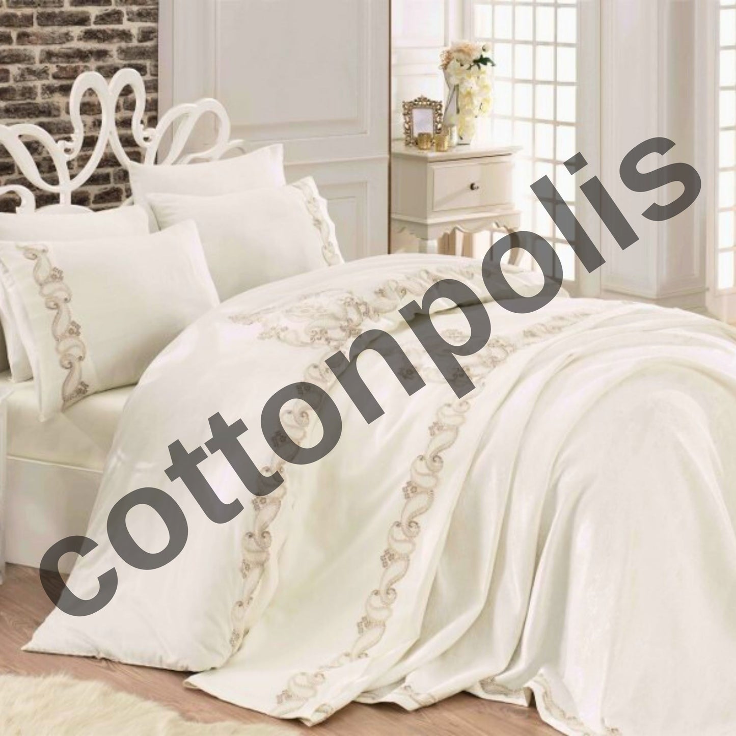 Wholesale Luxury Dowry Duvet Cover and Sets, 100% Turkish Cotton Bedding Sets by Cottonpolis