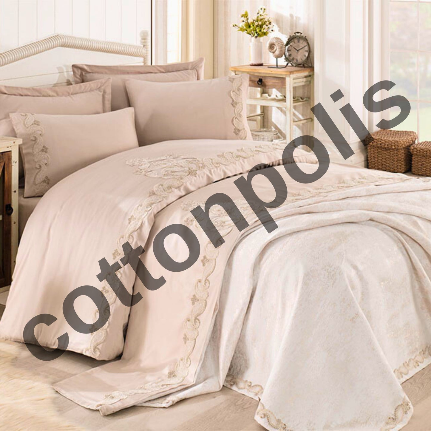 Wholesale Luxury Dowry Duvet Cover and Sets, 100% Turkish Cotton Bedding Sets by Cottonpolis