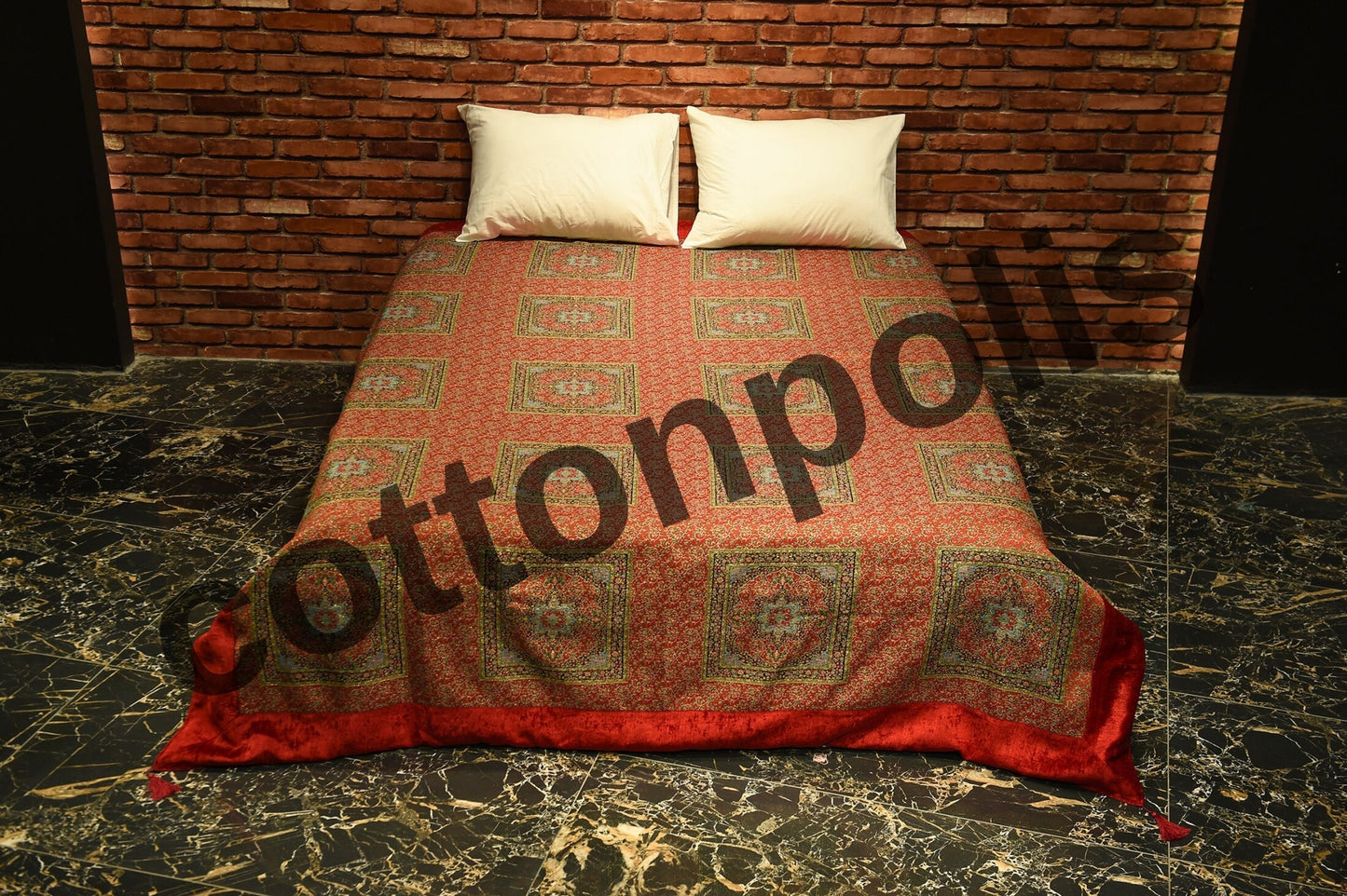 Wholesale Luxury Satin Bedspreads and Sets, 100% Cotton Traditional Design Turkish Blankets by Cottonpolis