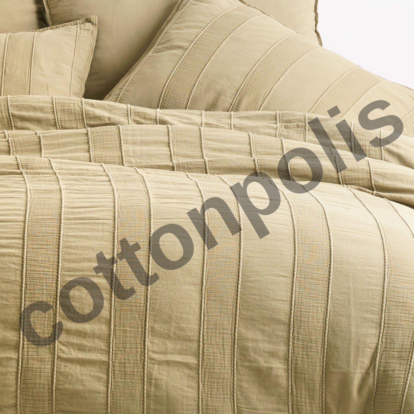 Wholesale Muslin Striped Duvet Cover and Sets, Organic 100% Turkish Cotton Bedding Sets by Cottonpolis