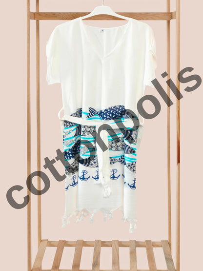 Wholesale Printed Bamboo Muslin Beach Dress and Pareo Wide Range of Patterns Available by Cottonpolis