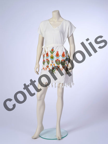 Wholesale Printed Bamboo Muslin Beach Dress and Pareo Wide Range of Patterns Available by Cottonpolis