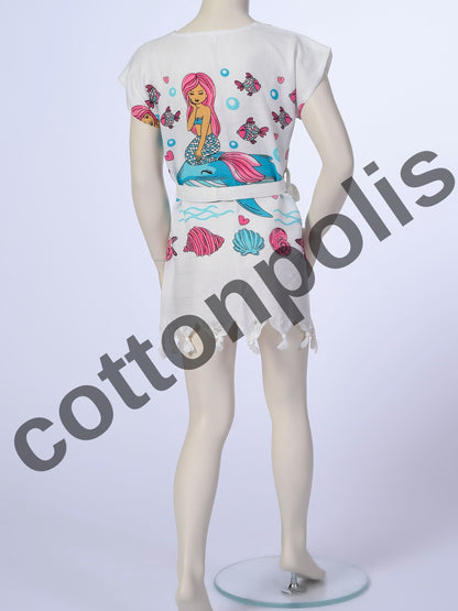 Wholesale Printed Bamboo Muslin Beach Dress and Pareo for Kids and Toddlers by Cottonpolis