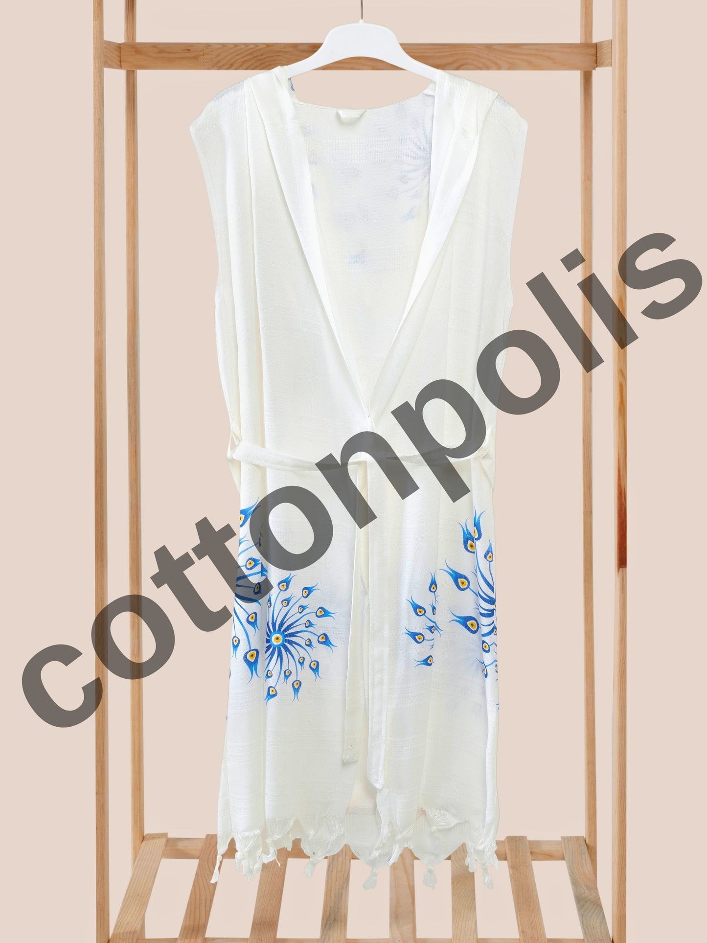 Wholesale Printed Bamboo Muslin Beach Dress and Pareo with Hooded Wide Range of Patterns Available by Cottonpolis