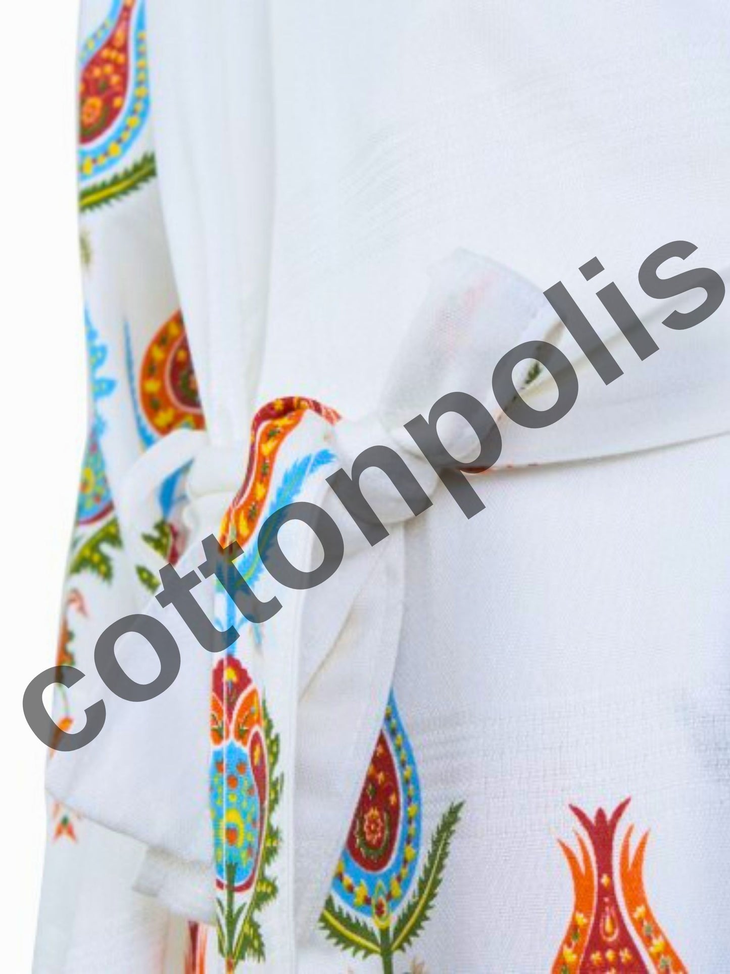 Wholesale Printed Bamboo Muslin Robe and Beach Dress with Hooded Wide Range of Patterns Available by Cottonpolis