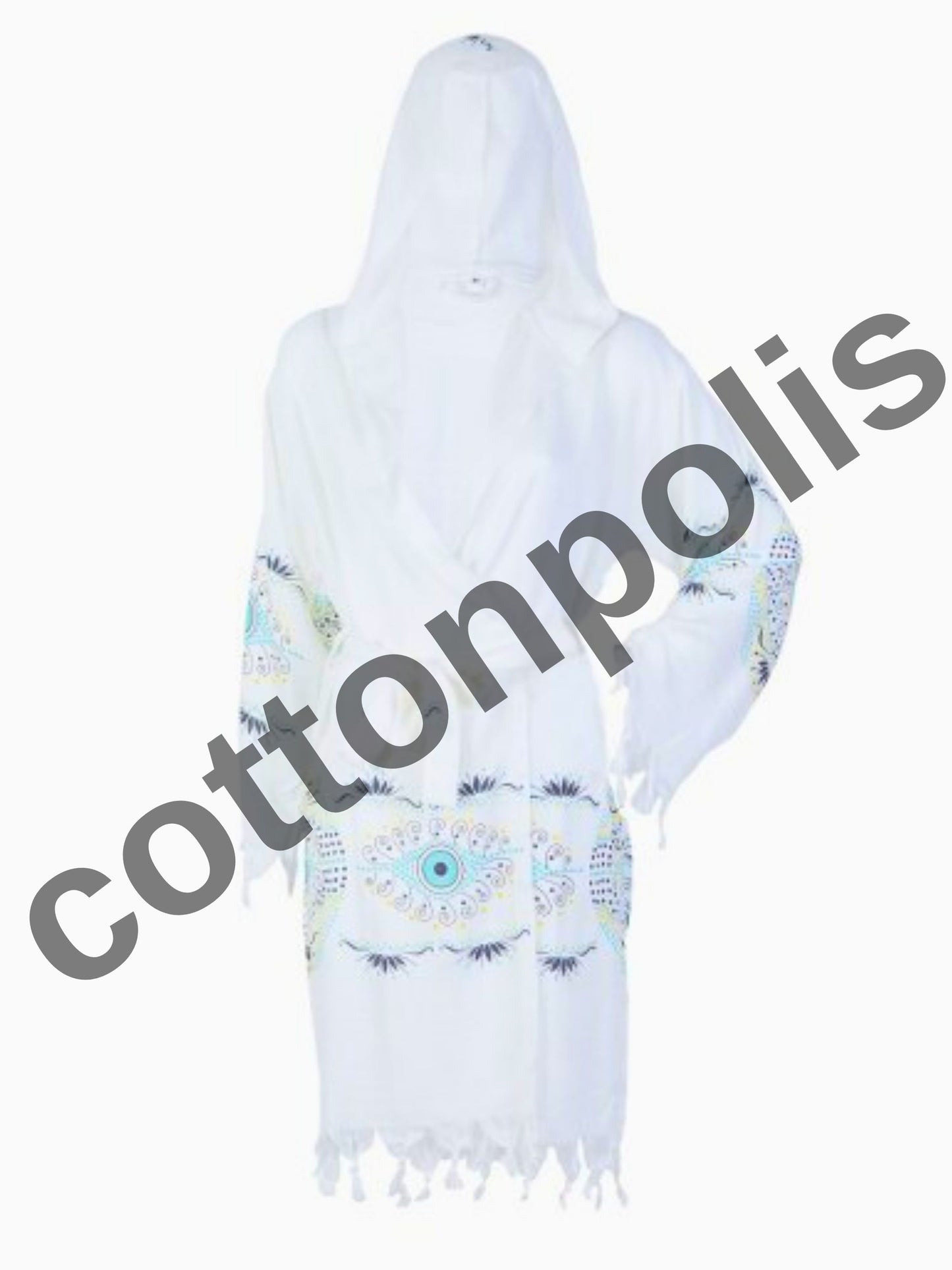 Wholesale Printed Bamboo Muslin Robe and Beach Dress with Hooded Wide Range of Patterns Available by Cottonpolis