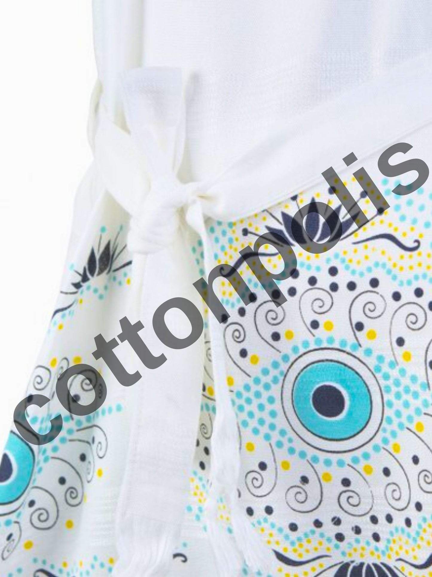 Wholesale Printed Bamboo Muslin Robe and Beach Dress with Hooded Wide Range of Patterns Available by Cottonpolis