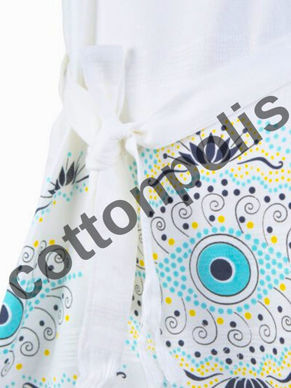 Wholesale Printed Bamboo Muslin Robe and Beach Dress with Hooded Wide Range of Patterns Available by Cottonpolis