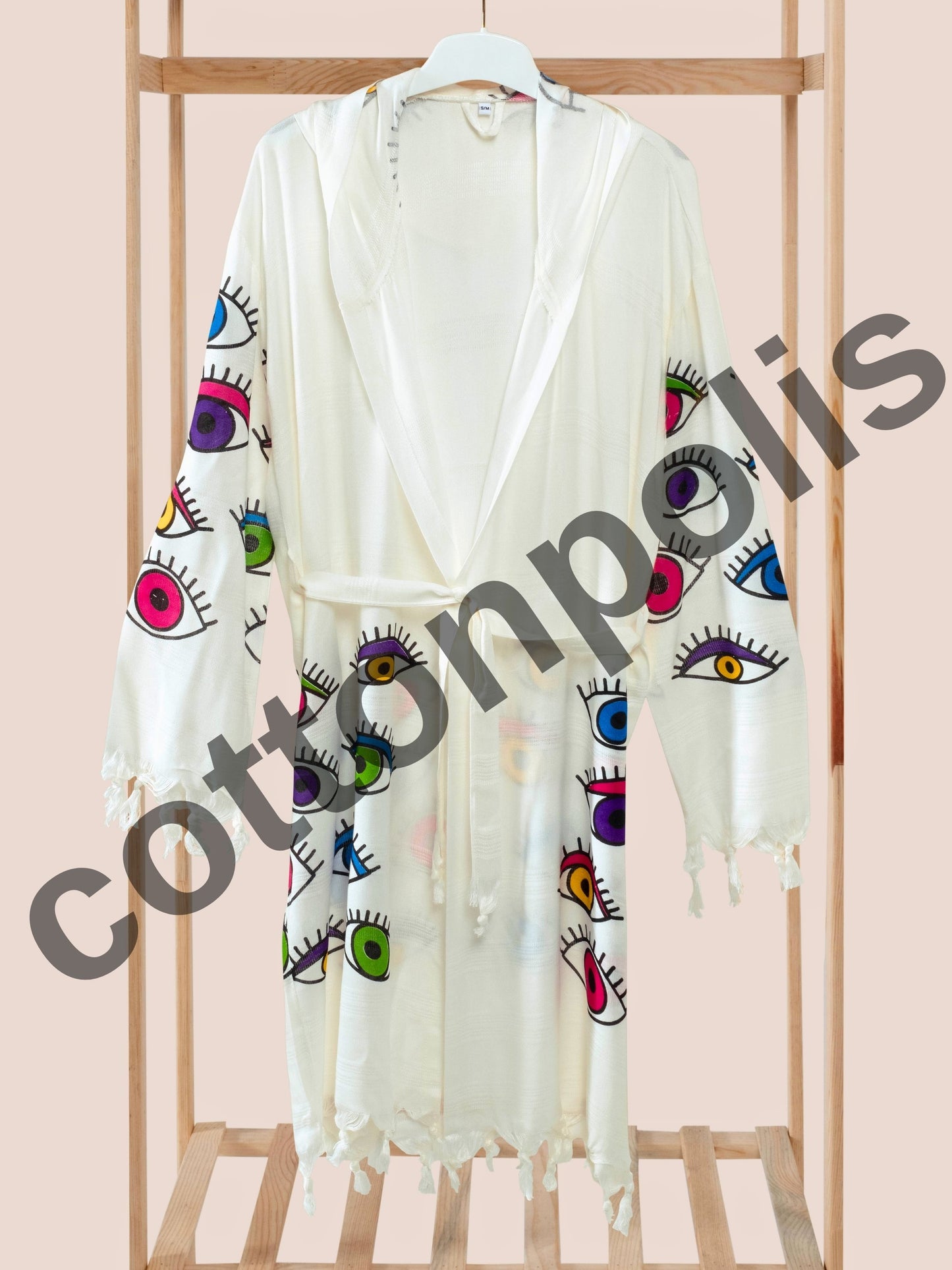 Wholesale Printed Bamboo Muslin Robe and Beach Dress with Hooded Wide Range of Patterns Available by Cottonpolis