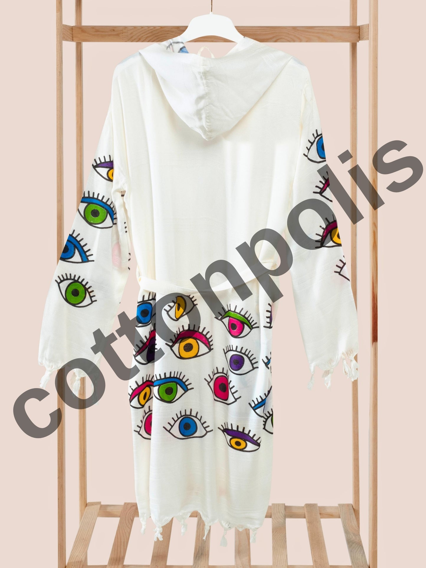 Wholesale Printed Bamboo Muslin Robe and Beach Dress with Hooded Wide Range of Patterns Available by Cottonpolis