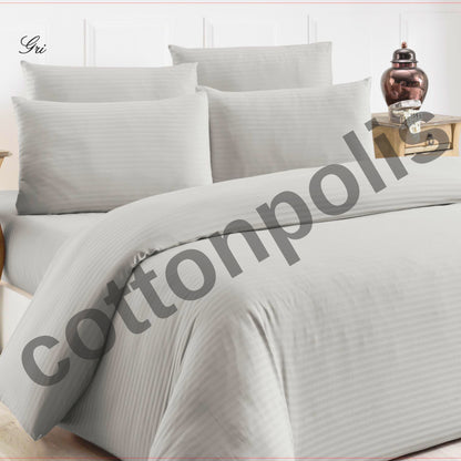 Wholesale Satin Striped Duvet Cover and Sets, Organic 100% Turkish Cotton Bedding Sets by Cottonpolis