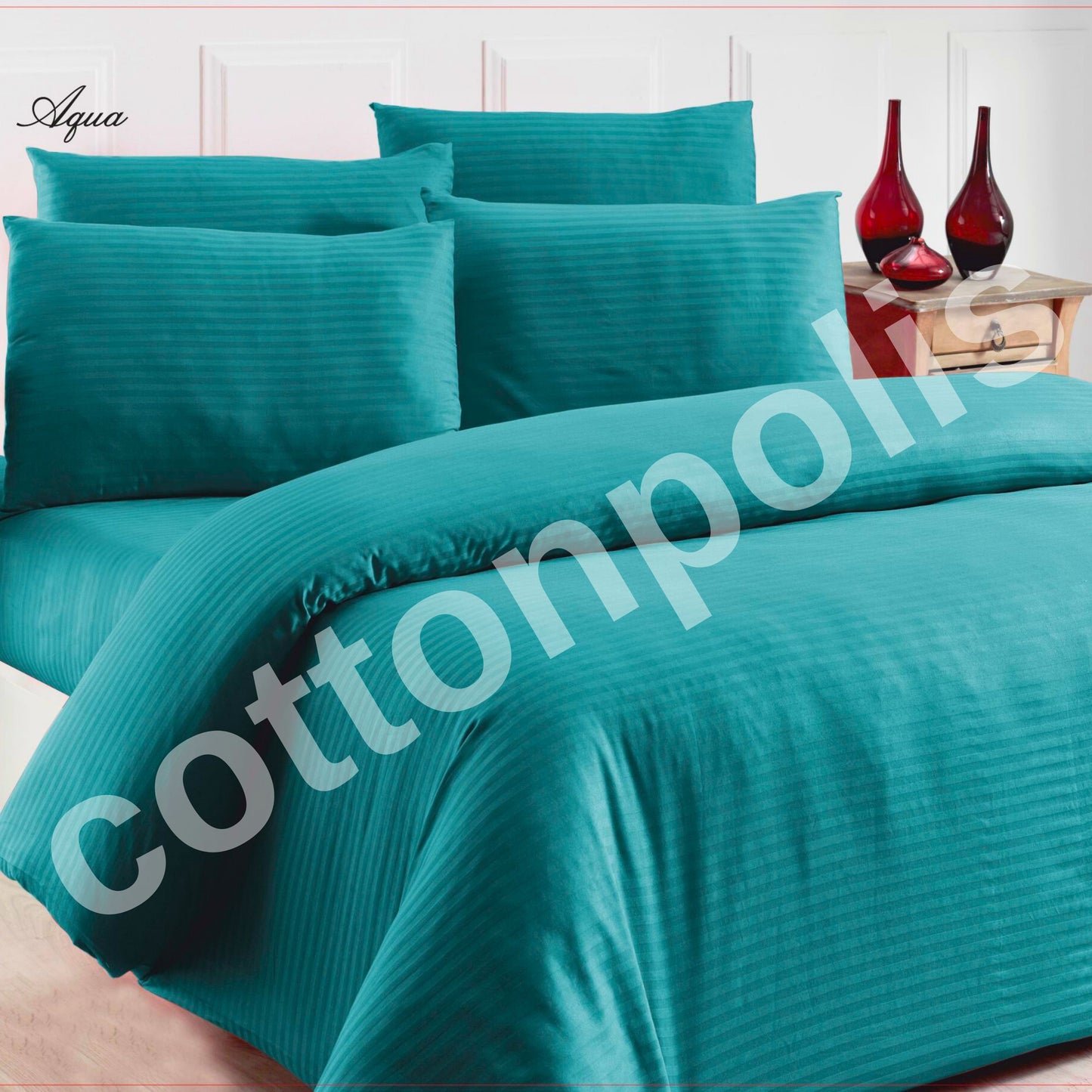 Wholesale Satin Striped Duvet Cover and Sets, Organic 100% Turkish Cotton Bedding Sets by Cottonpolis