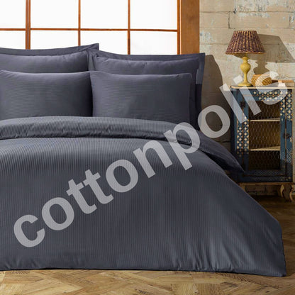 Wholesale Satin Striped Duvet Cover and Sets, Organic 100% Turkish Cotton Bedding Sets by Cottonpolis