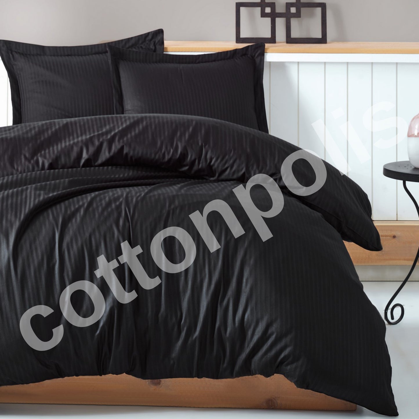 Wholesale Satin Striped Duvet Cover and Sets, Organic 100% Turkish Cotton Bedding Sets by Cottonpolis