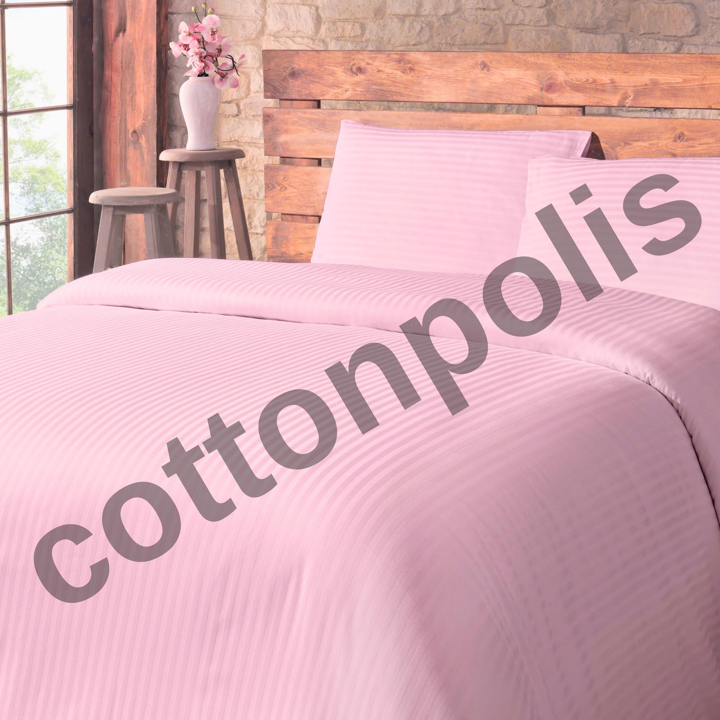 Wholesale Satin Striped Duvet Cover and Sets, Organic 100% Turkish Cotton Bedding Sets by Cottonpolis