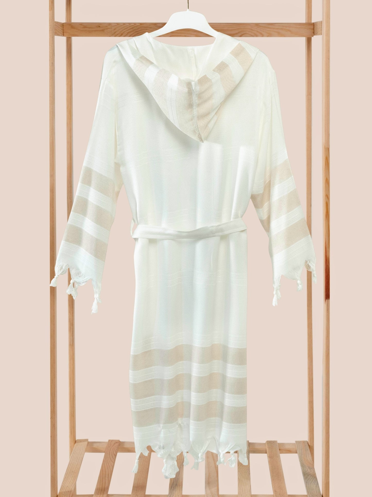 Wholesale Striped Bamboo Muslin Robes and Beach Dress with Hooded by Cottonpolis