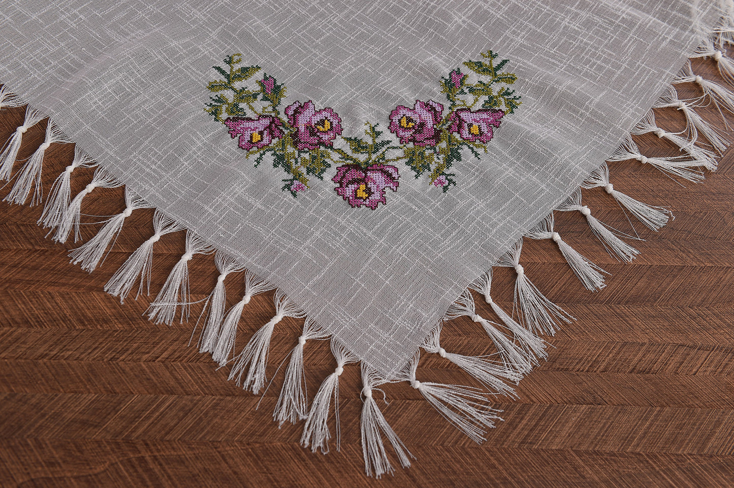 Wholesale Tablecloths Lace, Embroidered 100% Cotton Table Linen Sets by Cottonpolis