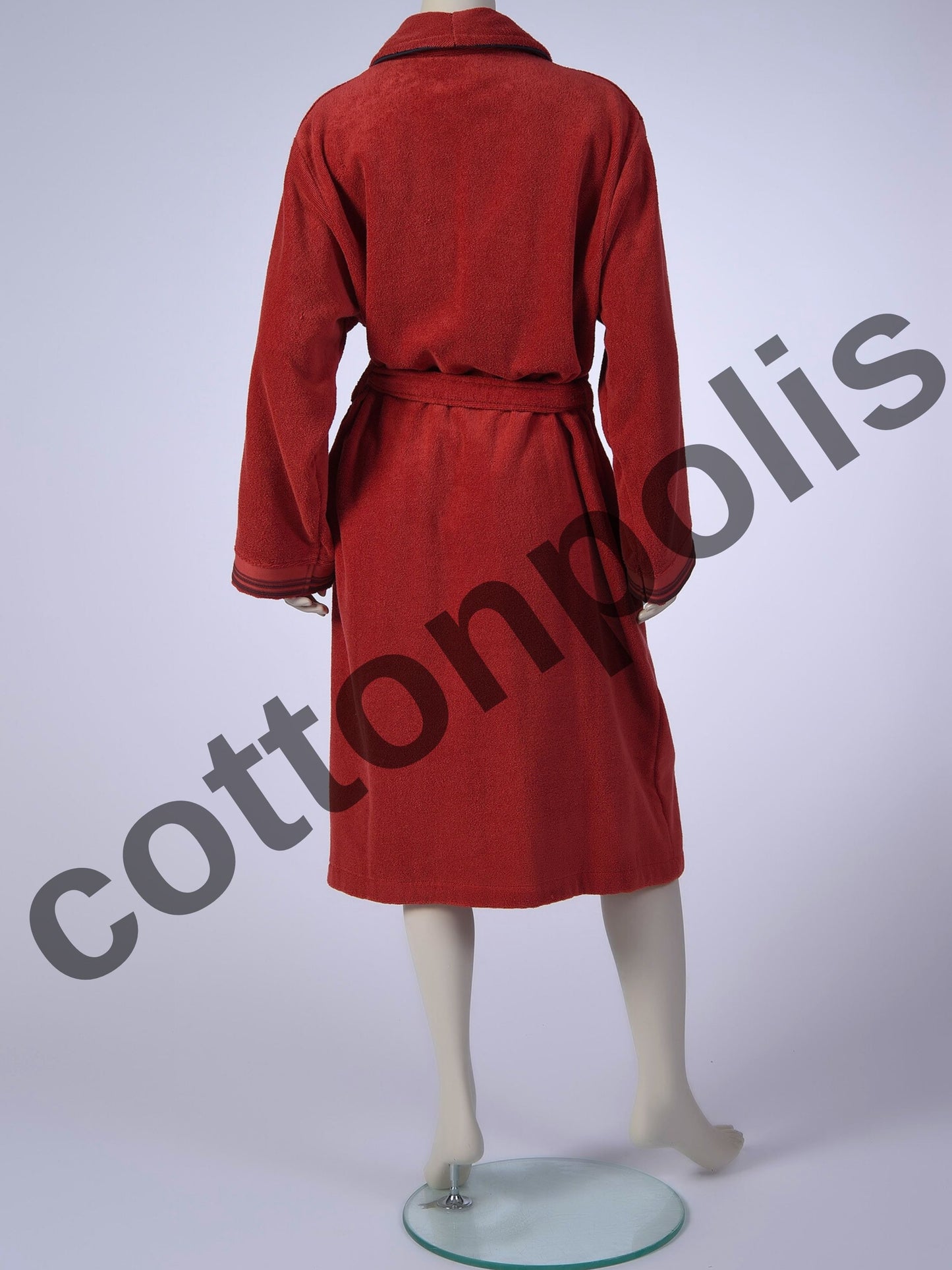 Wholesale Terry Cloth Robes Velvet Solid Color, Luxury Shawl Collar Bathrobes by Cottonpolis