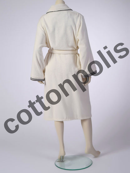 Wholesale Terry Cloth Robes Velvet Solid Color, Luxury Shawl Collar Bathrobes by Cottonpolis