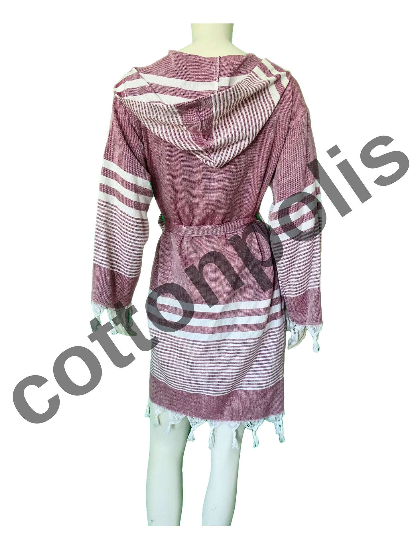 Wholesale Traditional Turkish Robe Peshtemal with Hooded 100% Cotton Beachwear by Cottonopolis