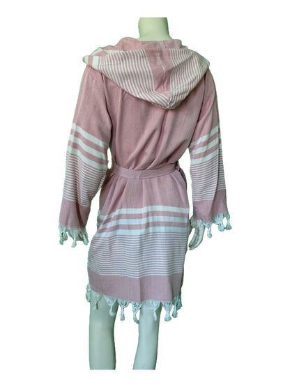 Wholesale Traditional Turkish Robe Peshtemal with Hooded 100% Cotton Beachwear by Cottonopolis