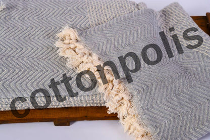 Wholesale Turkish Blankets Diamond-Big Bedspreads 100% Cotton by Cottonpolis