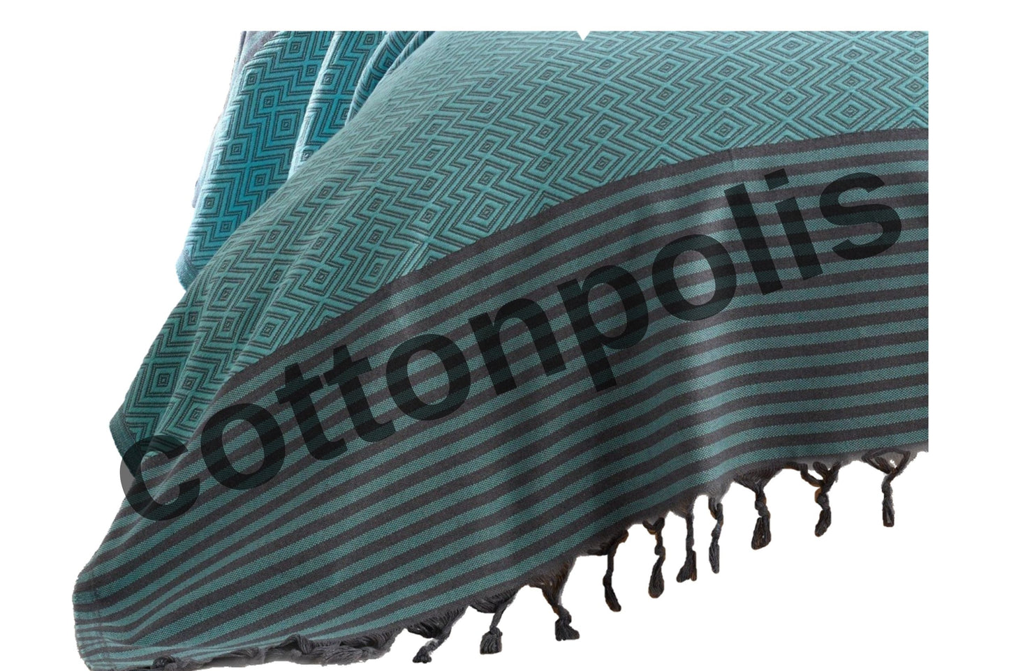 Wholesale Turkish Blankets Diamond Striped Bedspreads 100% Cotton by Cottonpolis