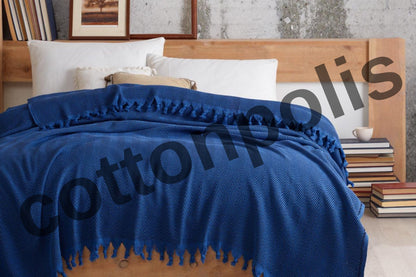 Wholesale Turkish Blankets Herringbone Bedspreads 100% Cotton by Cottonpolis