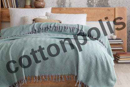 Wholesale Turkish Blankets Herringbone Bedspreads 100% Cotton by Cottonpolis