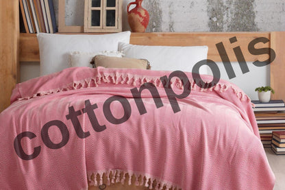 Wholesale Turkish Blankets Herringbone Bedspreads 100% Cotton by Cottonpolis