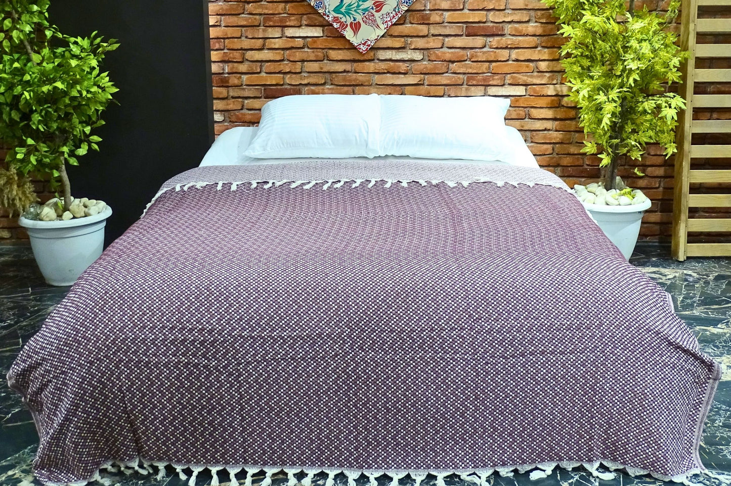 Wholesale Turkish Blankets Zigzag-M1 Bedspreads 100% Cotton by Cottonpolis