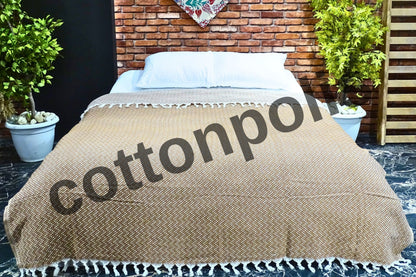 Wholesale Turkish Blankets Zigzag-M1 Bedspreads 100% Cotton by Cottonpolis