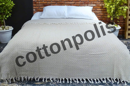 Wholesale Turkish Blankets Zigzag-M1 Bedspreads 100% Cotton by Cottonpolis