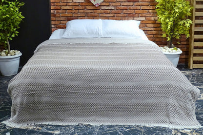 Wholesale Turkish Blankets Zigzag-M3 Bedspreads 100% Cotton by Cottonpolis