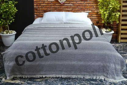 Wholesale Turkish Blankets Zigzag-M3 Bedspreads 100% Cotton by Cottonpolis