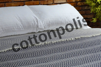 Wholesale Turkish Blankets Zigzag-M3 Bedspreads 100% Cotton by Cottonpolis